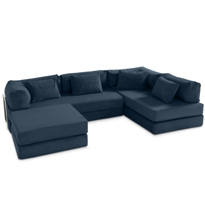 Unsofa® in Indigo FibreGuard Pindrive Microvelvet