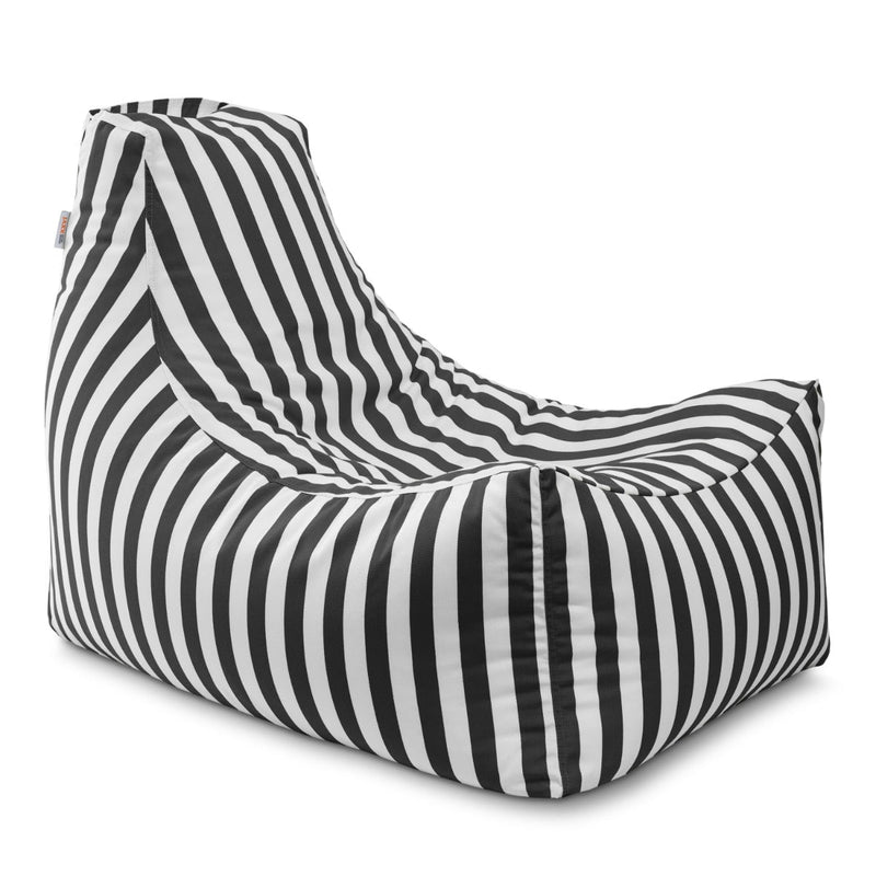 Juniper Outdoor in Black Stripes Patterned Outdoor Fabric