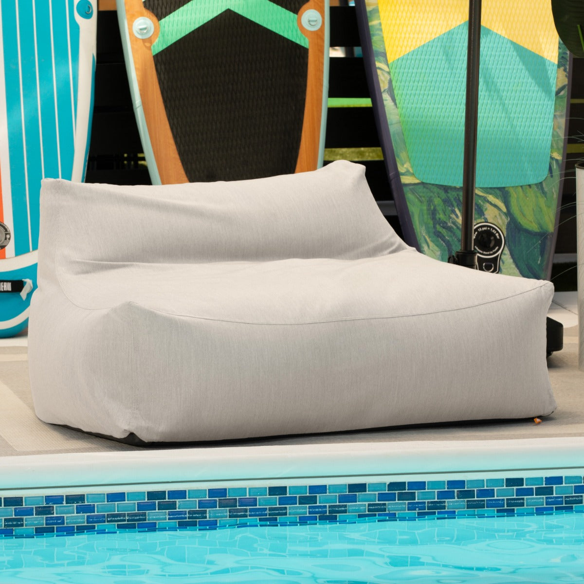 Lavista Outdoor Loveseat in Flax Sunbrella