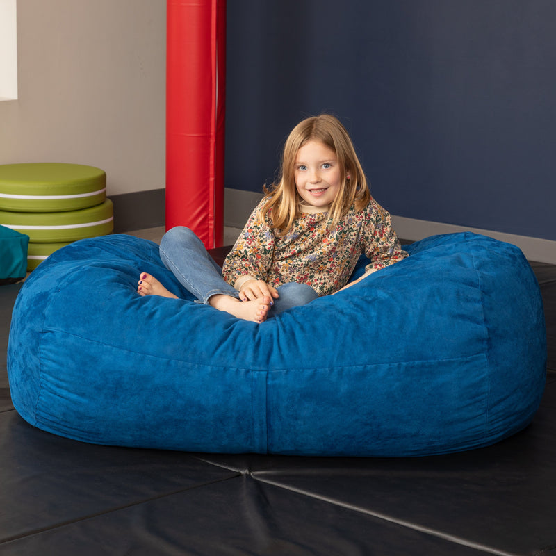 Lounger 4 in Blue Microsuede
