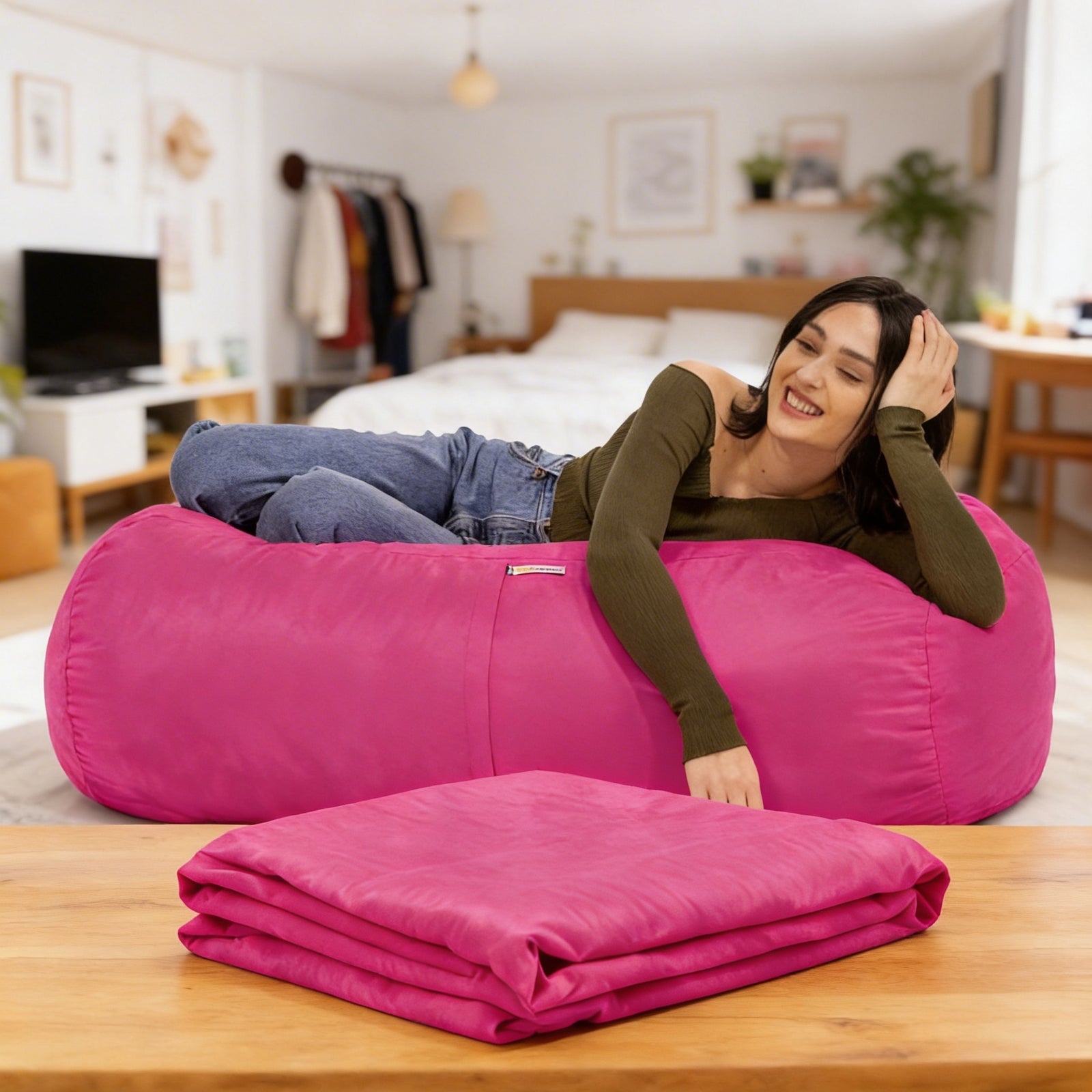 Lounger 4 Refresh™ in Fuchsia Microsuede