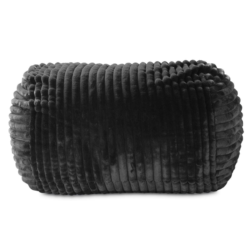 Lounger 6 in Striped Black Faux Fur