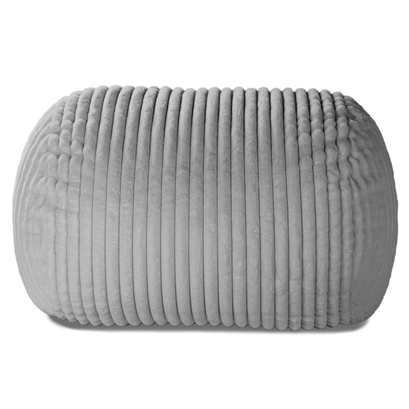Lounger 6 in Striped Gray Faux Fur