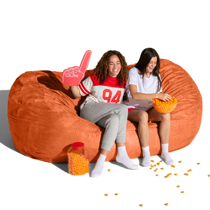 Lounger 7 in Orange Microsuede
