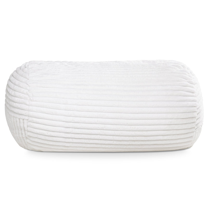 Lounger 7 in Striped White Faux Fur