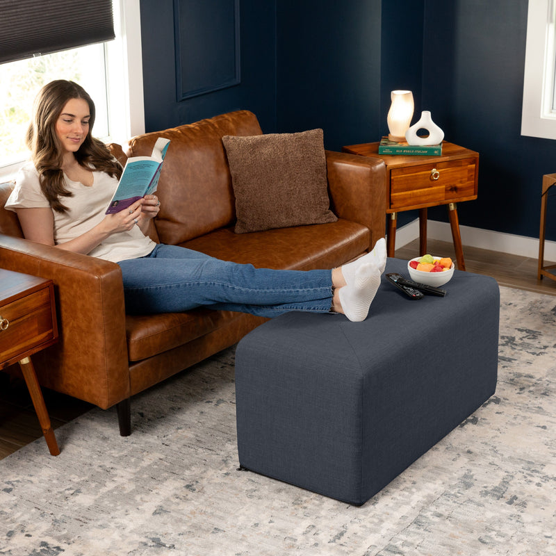 Monroe Large in Denim FibreGuard Smart Microvelvet