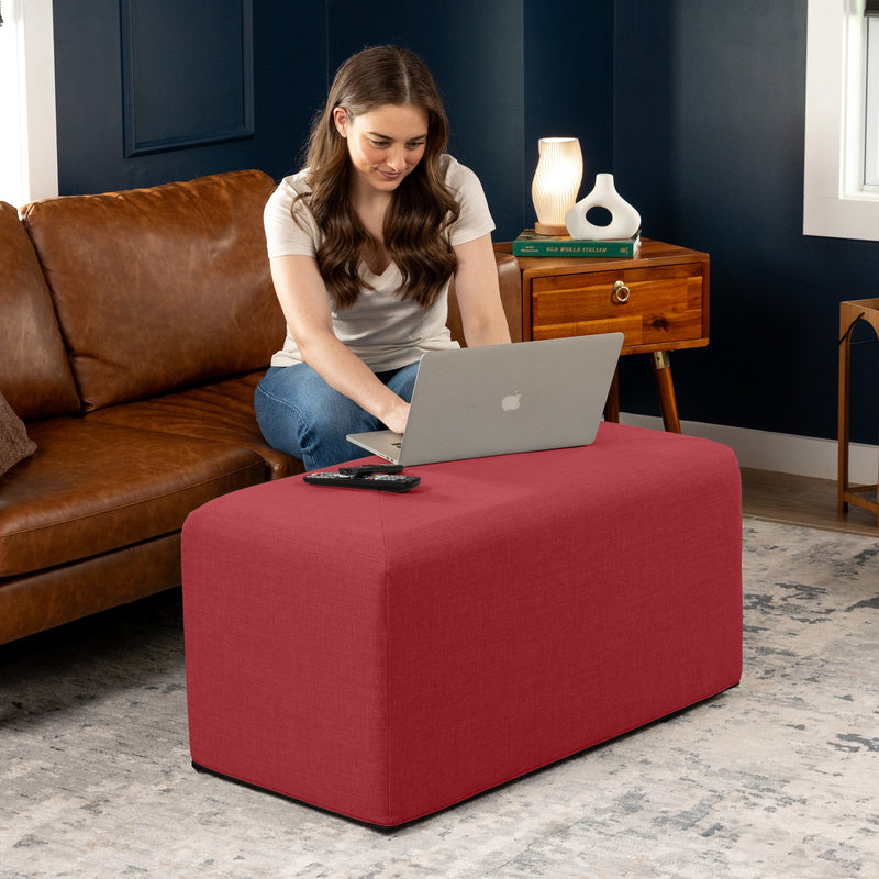 Monroe Large in Poppy Red FibreGuard Smart Microvelvet