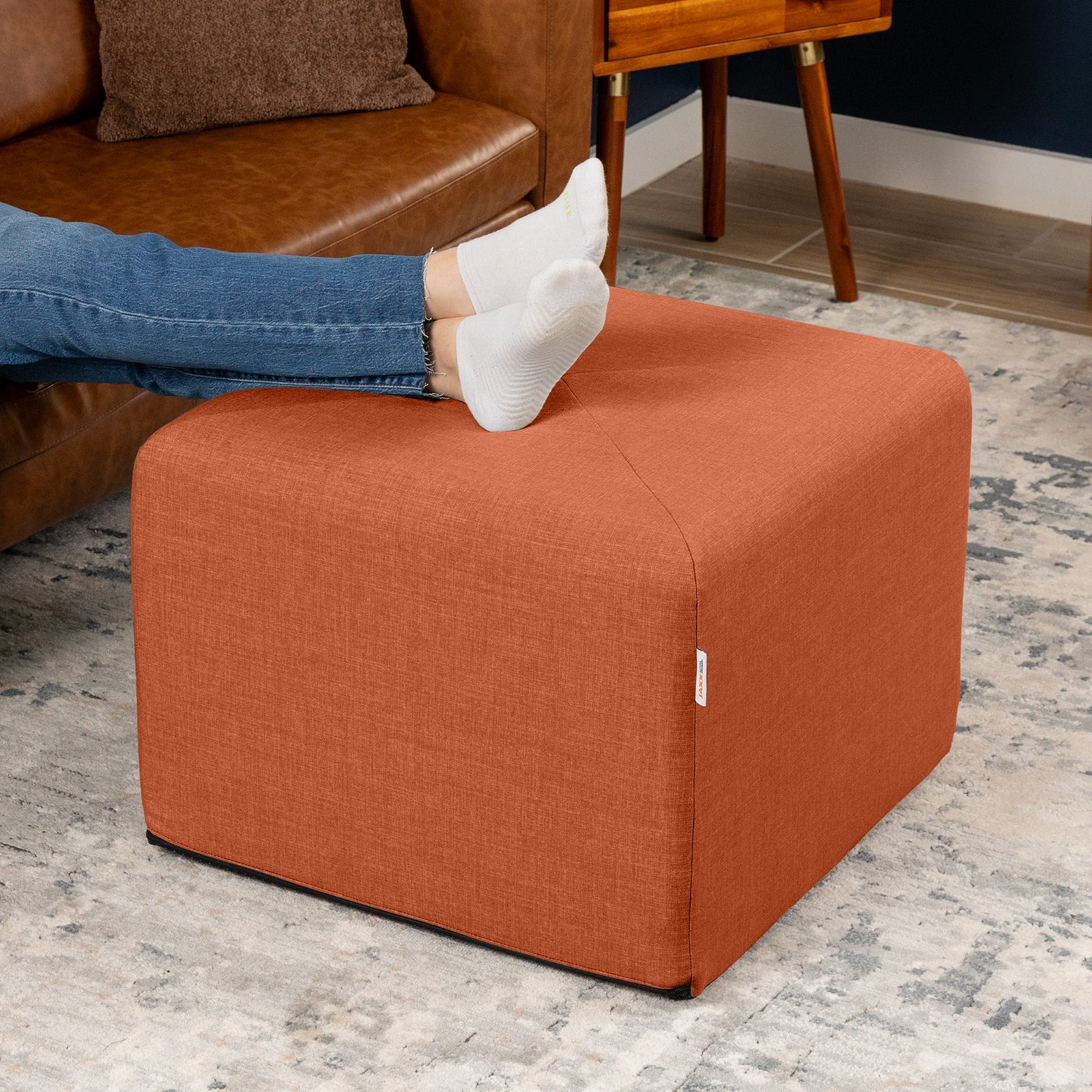 Monroe Medium in Canyon Orange FibreGuard Smart Microvelvet
