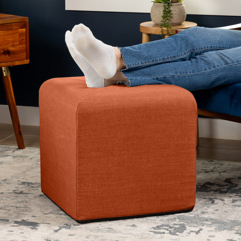 Monroe in Canyon Orange FibreGuard Smart Microvelvet