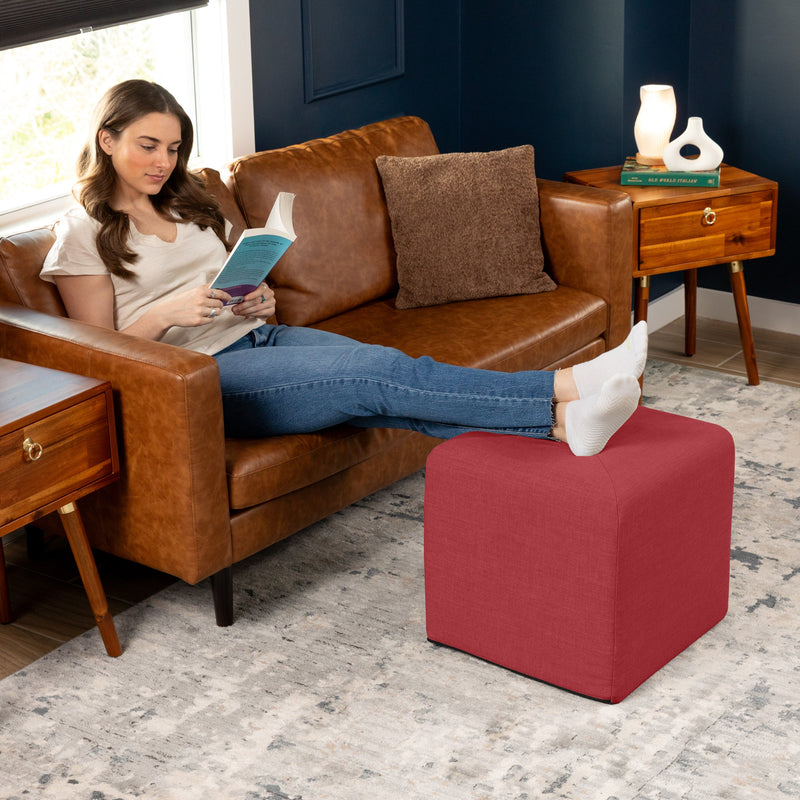 Monroe in Poppy Red FibreGuard Smart Microvelvet