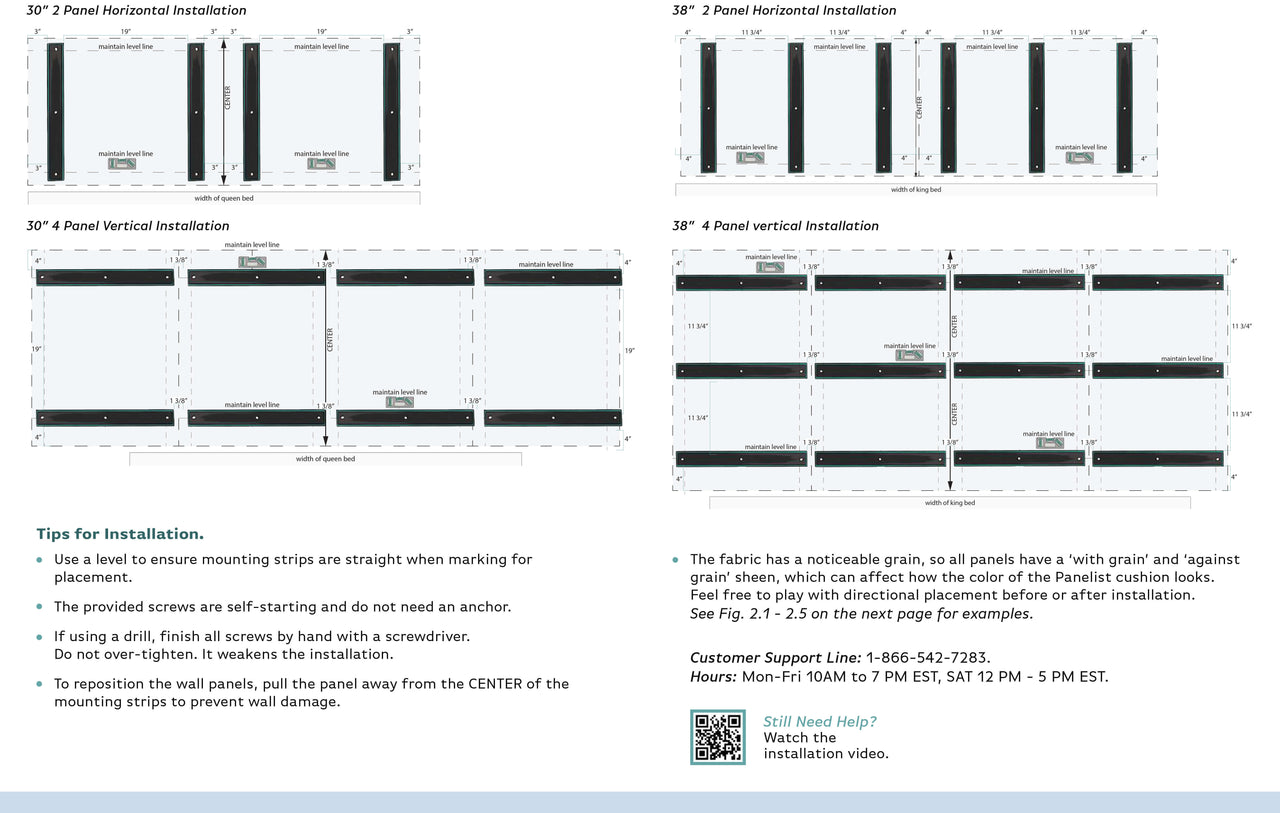 Panelist Wide Headboard Panels