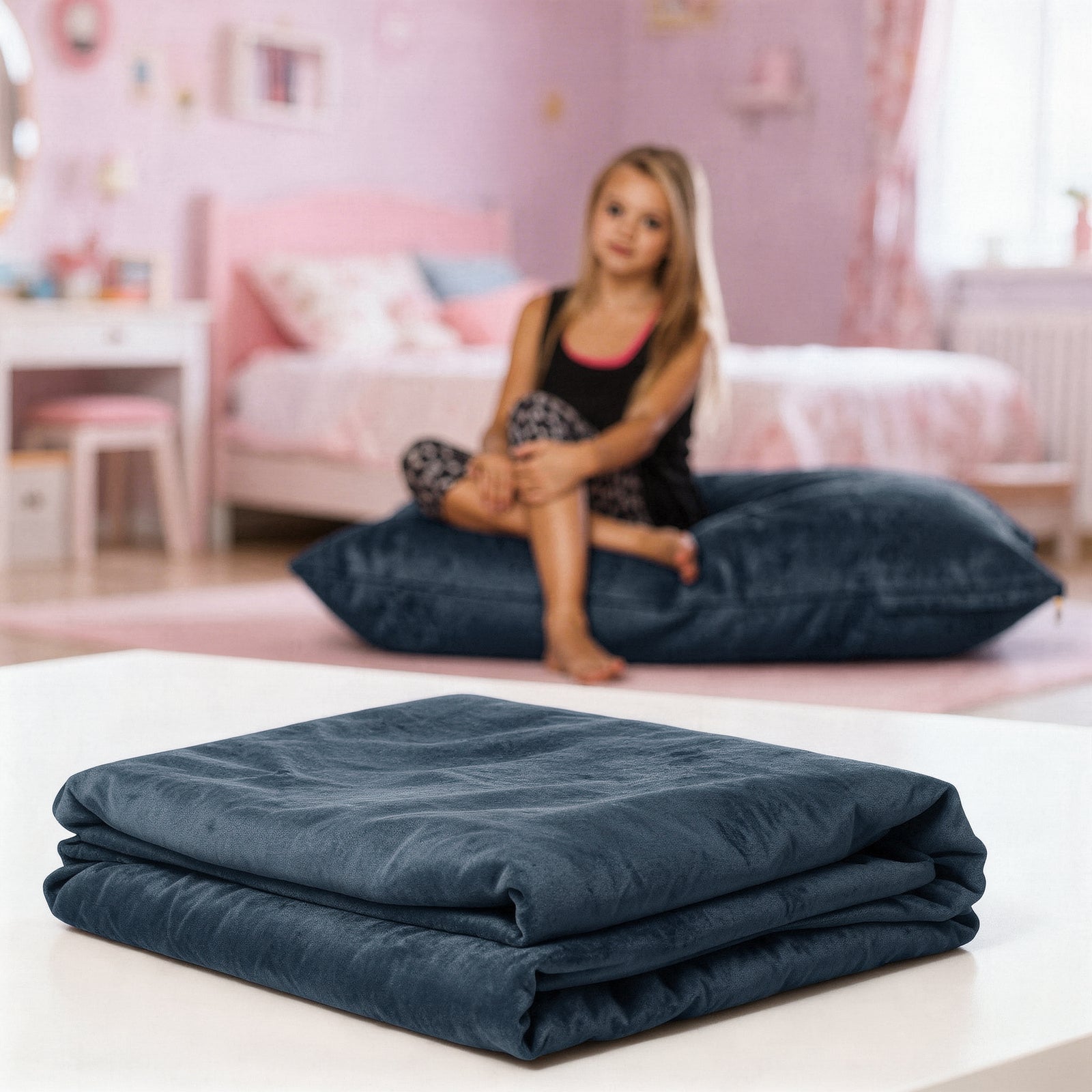 Pillow Saxx 4 Refresh™ in Blue Microsuede