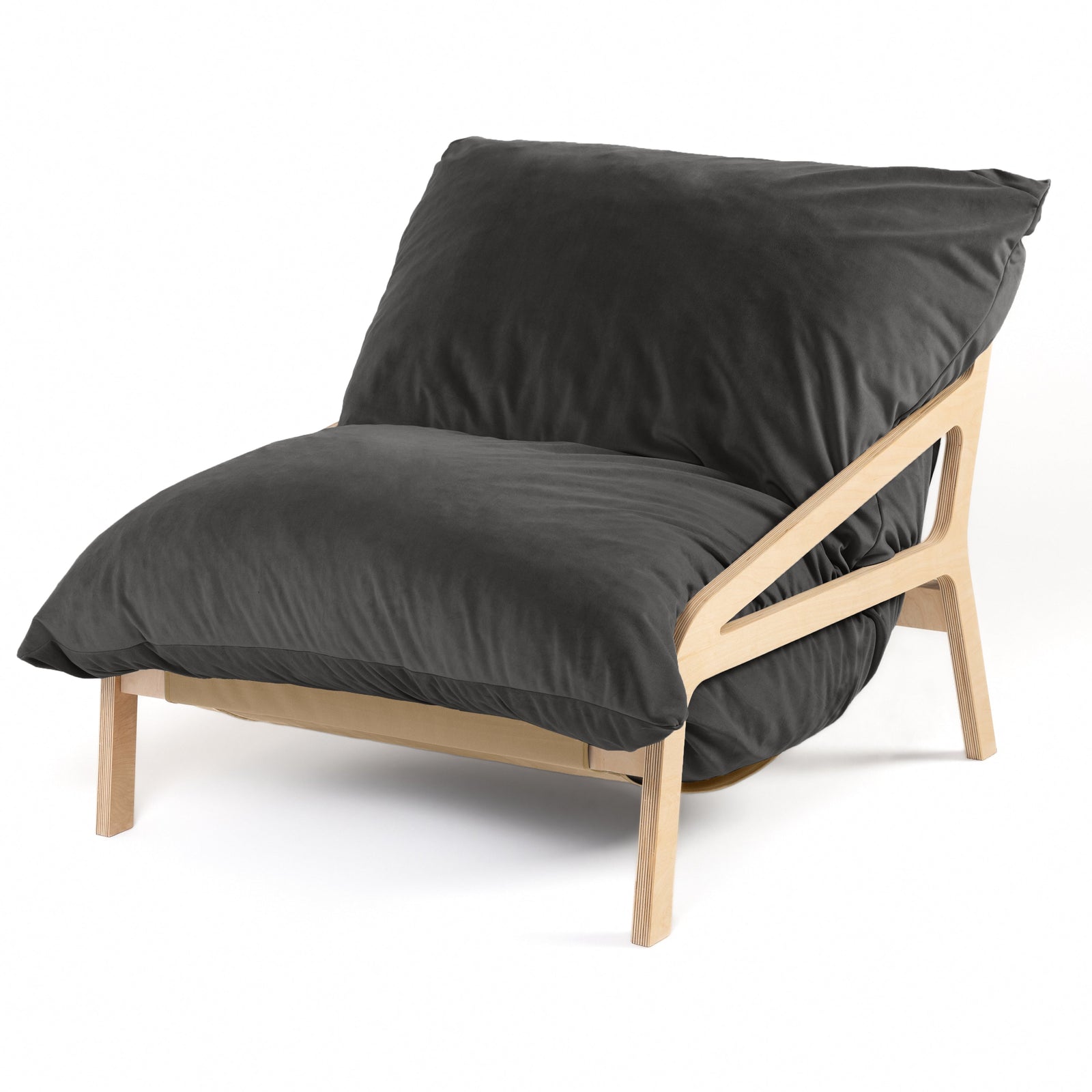 Pillow Saxx 5 Chair in Black Lush Velvet