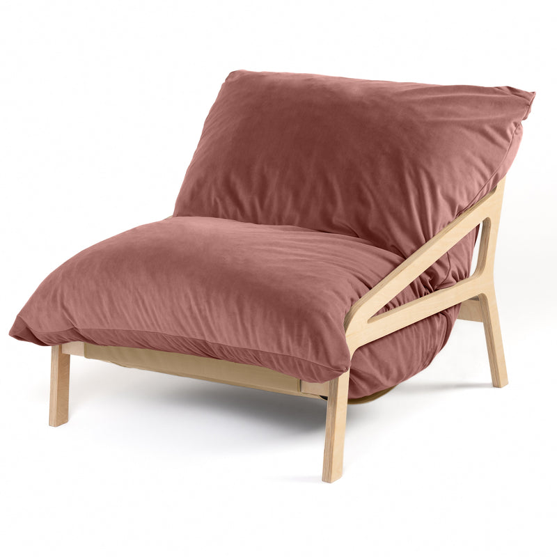 Pillow Saxx 5 Chair in Mauve Lush Velvet
