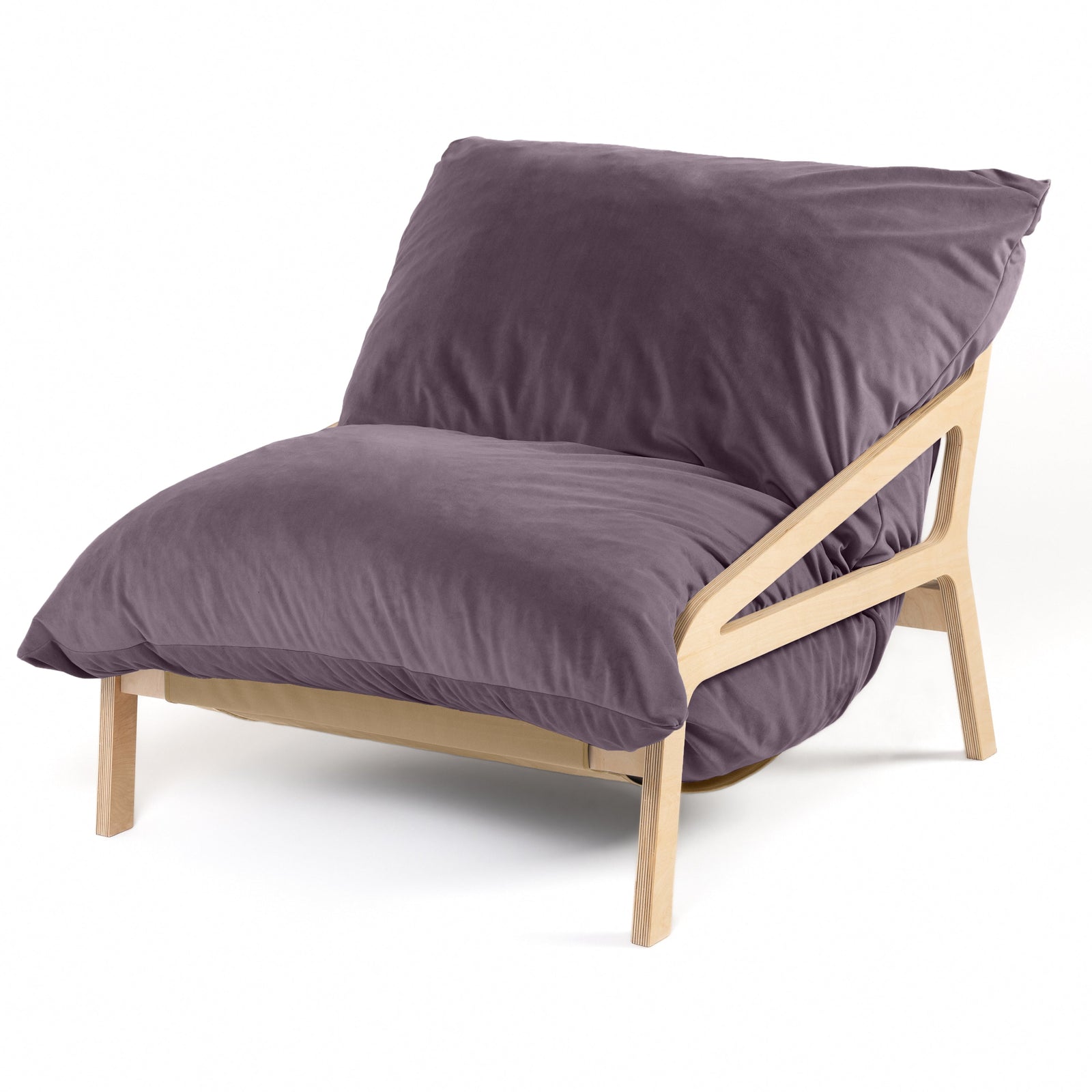 Pillow Saxx 5 Chair in Purple Lush Velvet