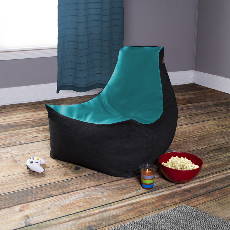 Pixel Bean Bag with popcorn and candy bowl