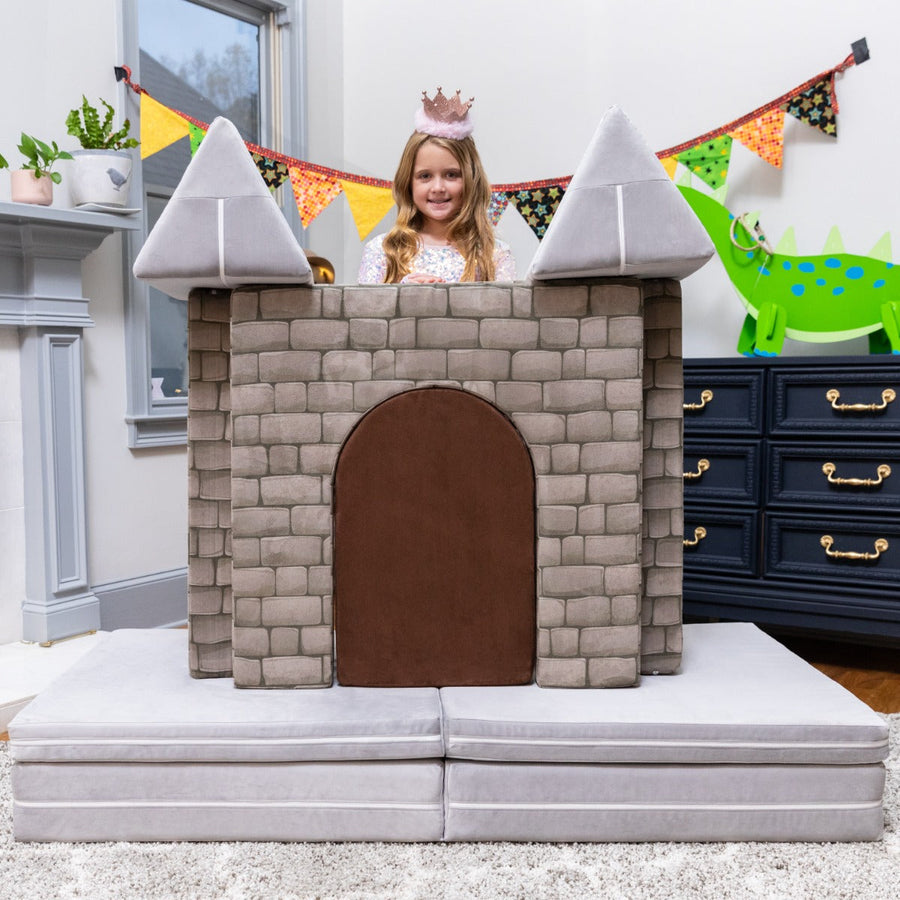 PlayScape CastleGate in Gray Stone Printed Microsuede