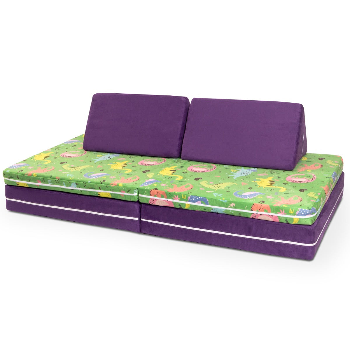 Purple dinosaur print Playscape play sofa