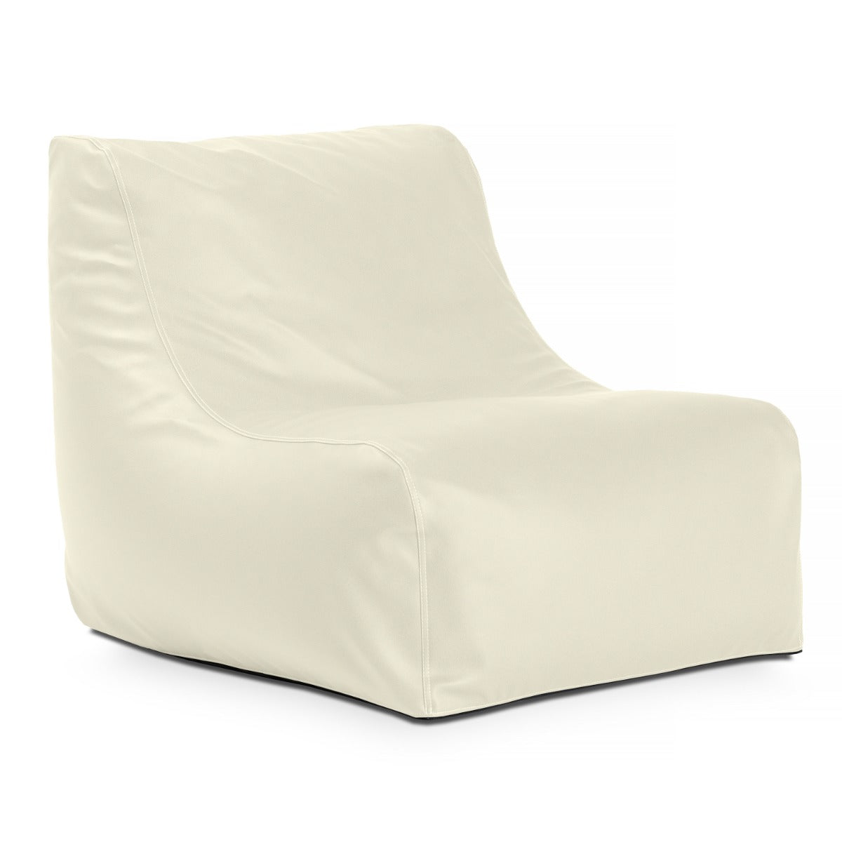 Beige lounge chair on a white background