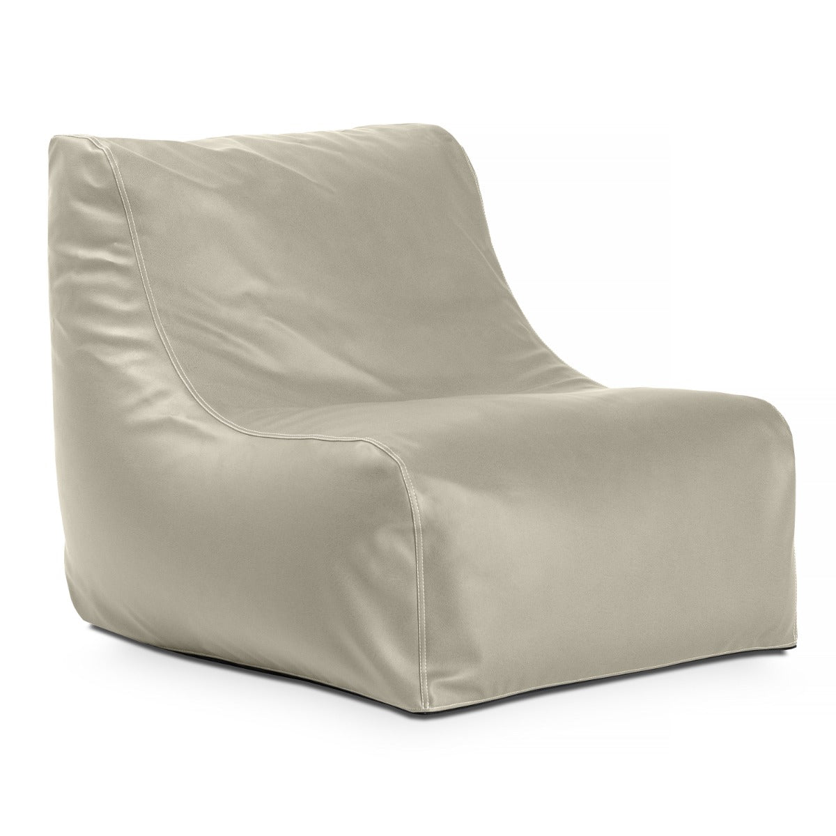 Beige lounge chair on a white background