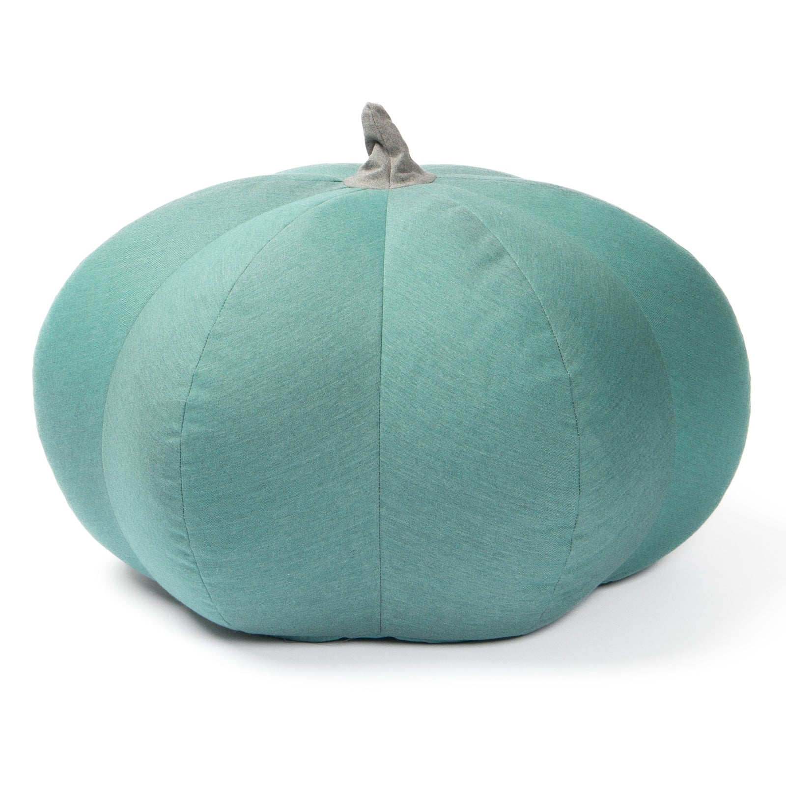 Pumpkin Pouf in Breeze Sunbrella