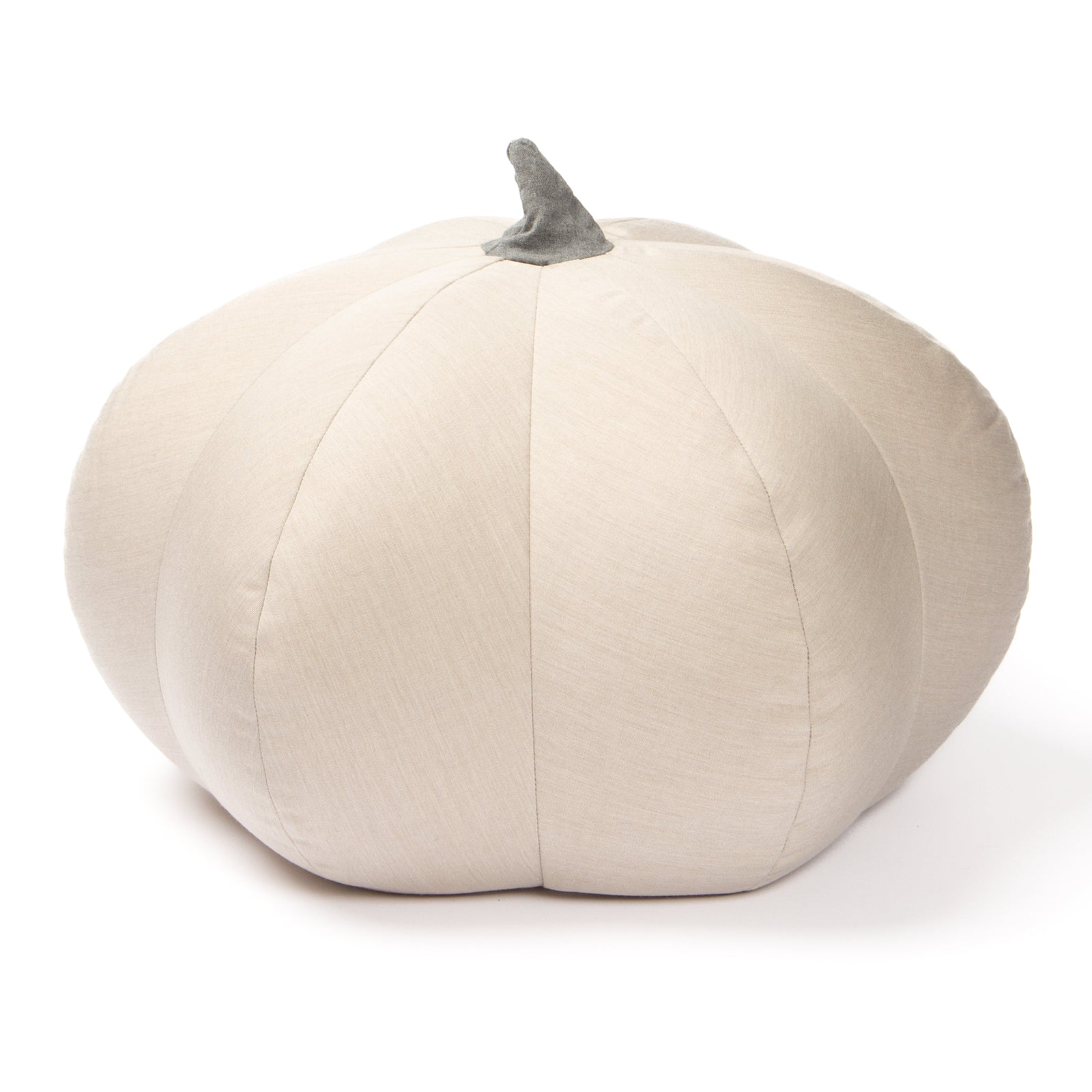 Pumpkin Pouf in Flax Sunbrella