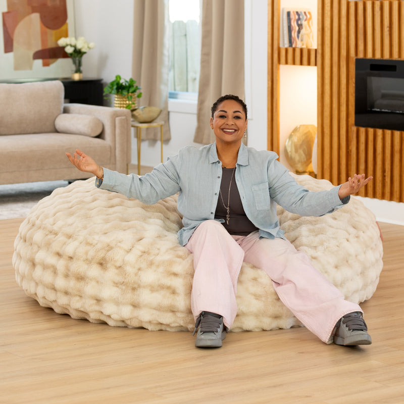 Big Snuggler by Raven-Symoné in Phantom Cream Faux Fur