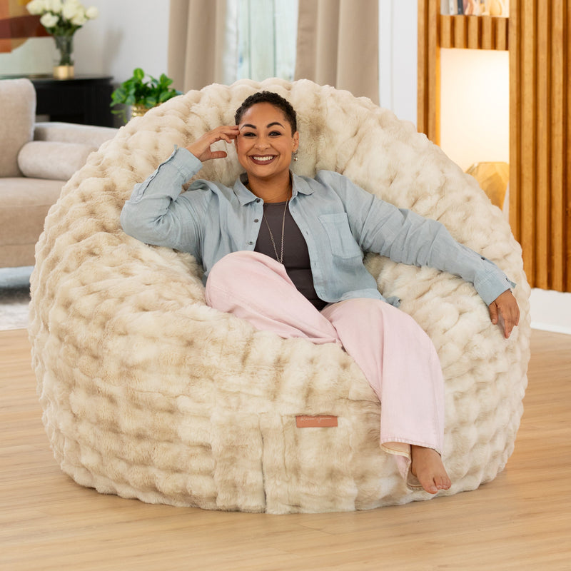 Big Snuggler by Raven-Symoné in Phantom Cream Faux Fur