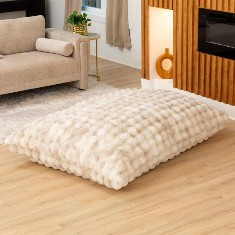 LoungePuff by Raven-Symoné in Phantom Cream Faux Fur
