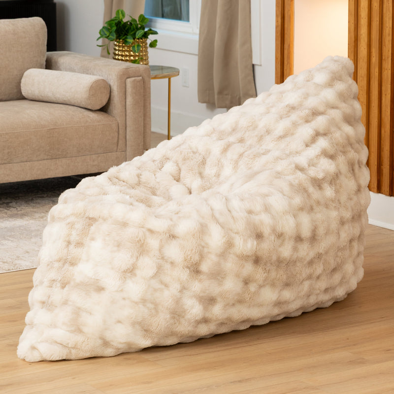 LoungePuff by Raven-Symoné in Phantom Cream Faux Fur