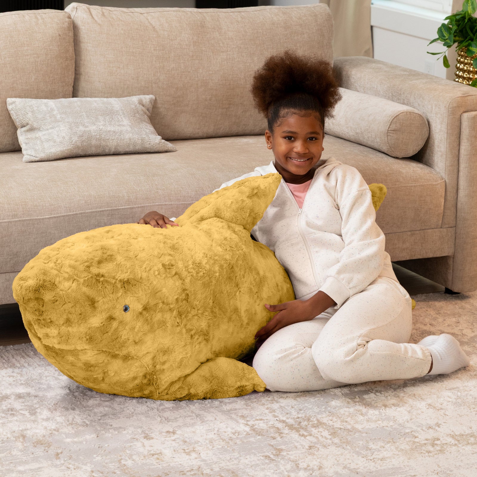 Raven-Symoné Sea Buddies - Finn the Shark in Golden Faux Fur