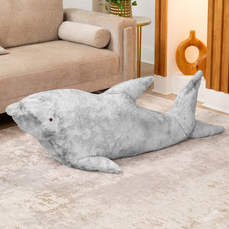 Raven-Symoné Sea Buddies - Finn the Shark in Silver Faux Fur