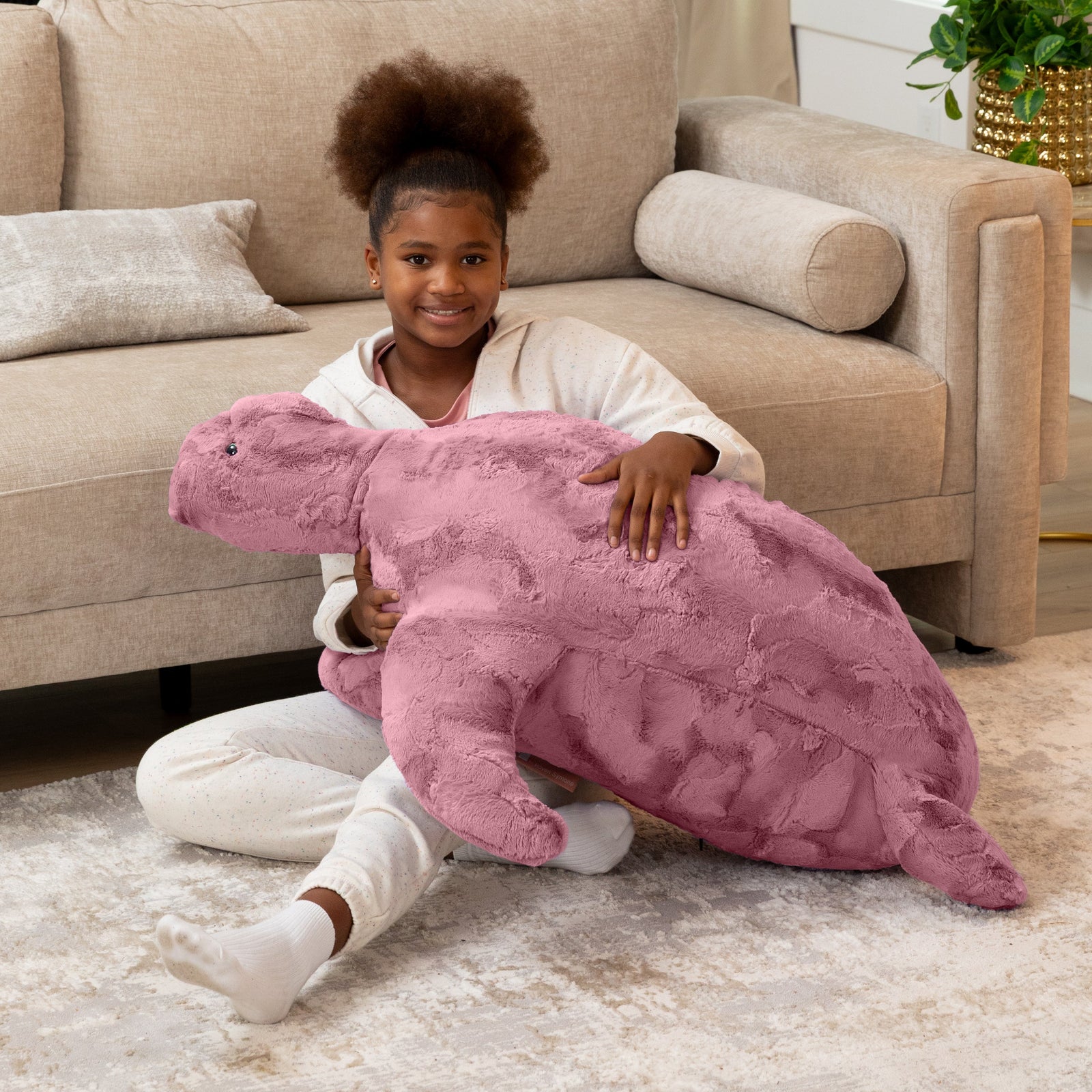 Raven-Symoné Sea Buddies - Shelly the Turtle in Wild Rose Faux Fur