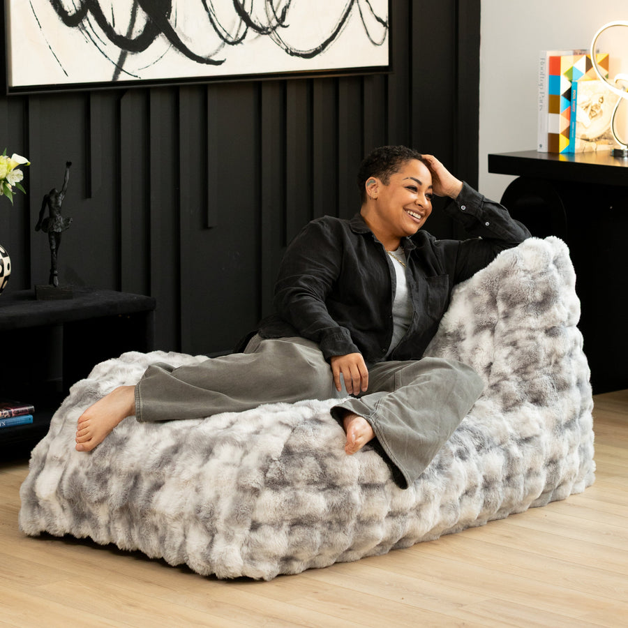 Raven Relaxer by Raven-Symoné in Phantom Gray Faux Fur