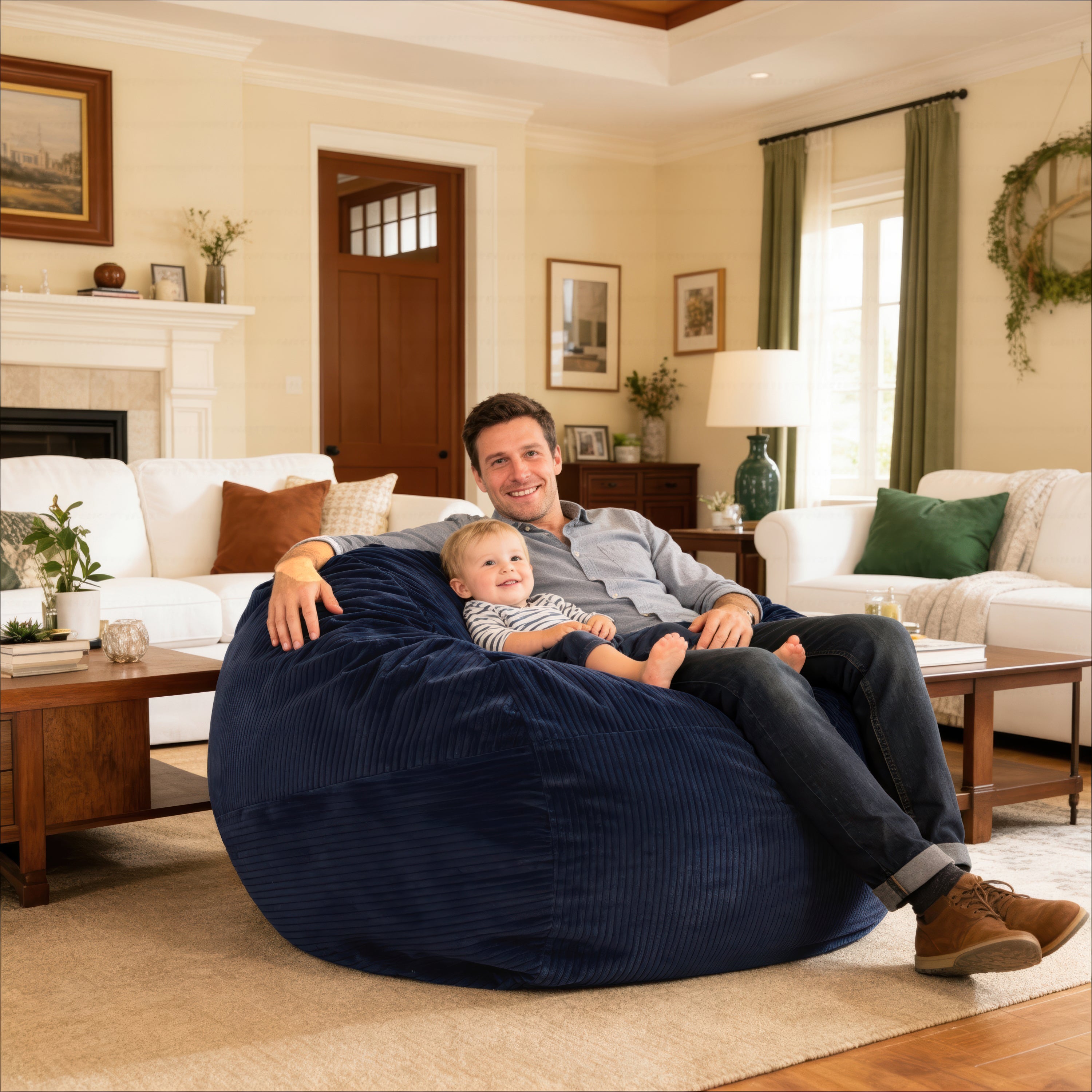 ビーズシェルバンブーBOX ③ M Saxx 5 Basics™ Bean Bag Chair | Oversized Foam Lounger – Jaxx Living