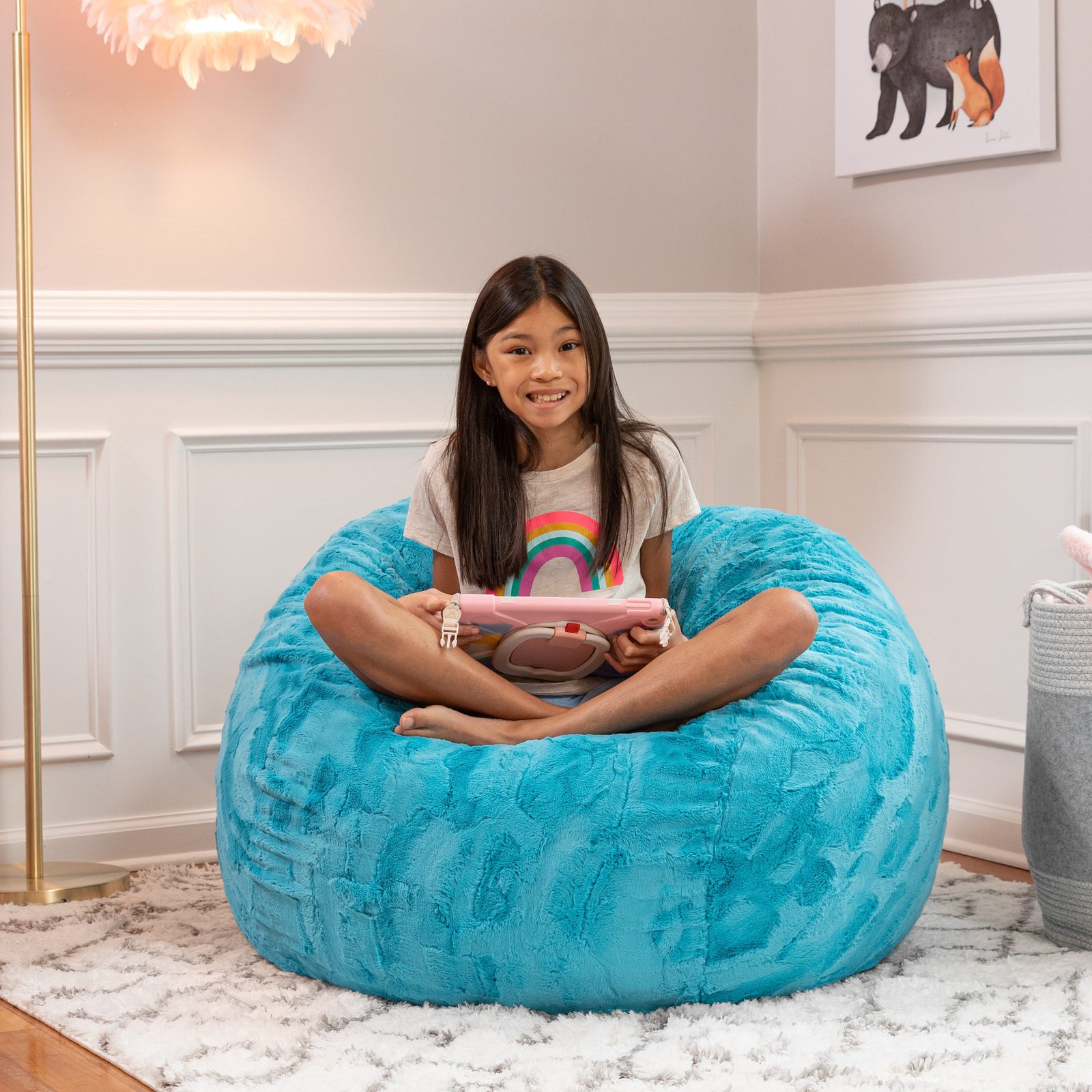 Saxx 3 in Maui Aqua Faux Fur
