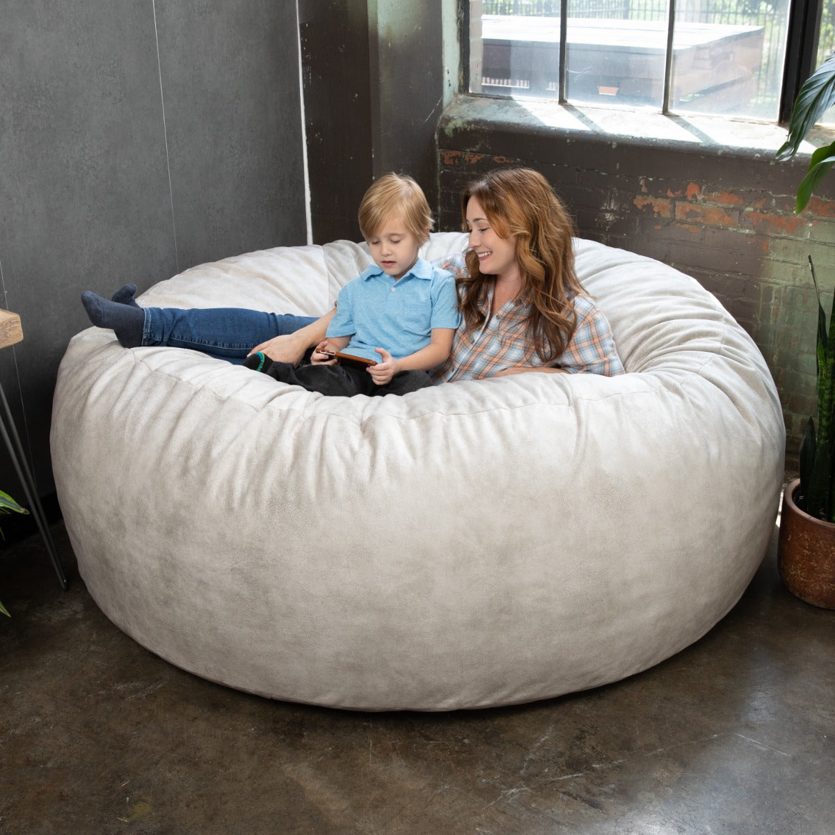 Saxx 6 in Stone Gray Brushed Microsuede
