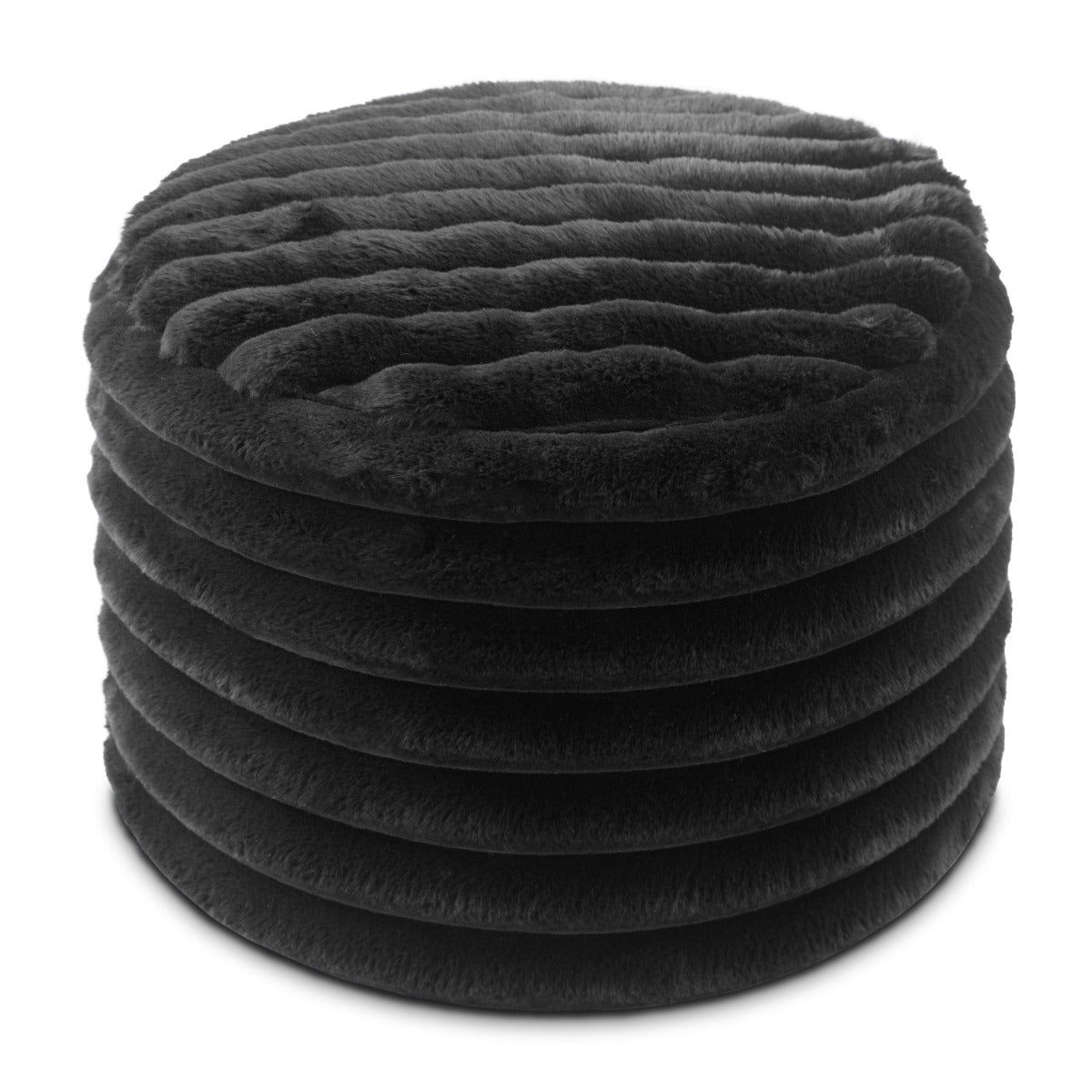 Paran 2 in Striped Black Faux Fur