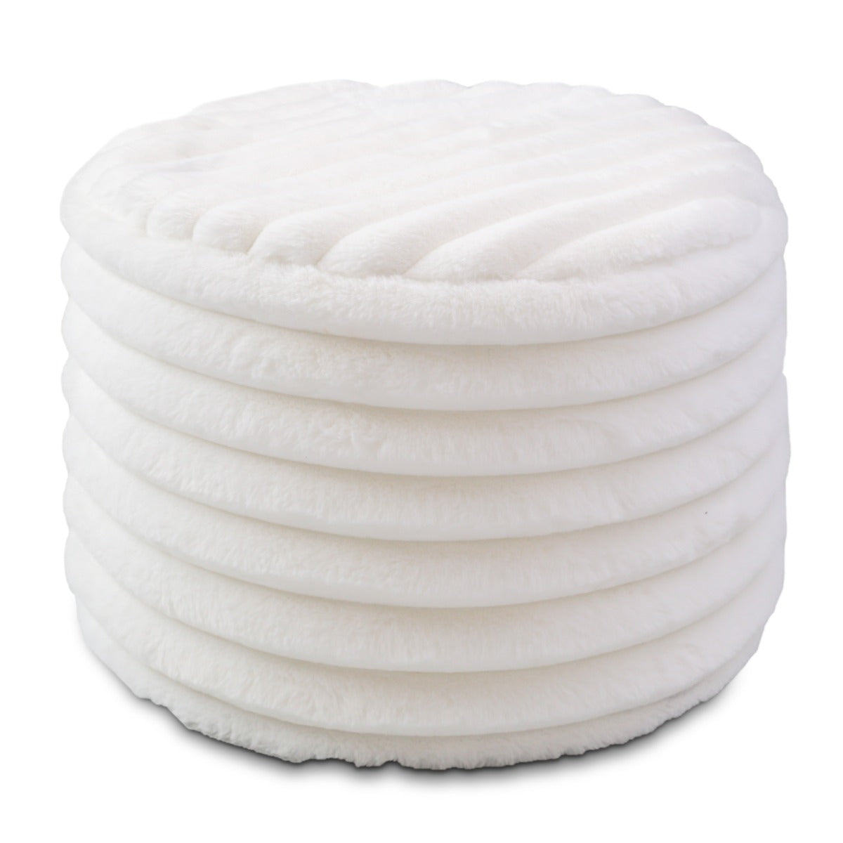 Paran 2 in Striped White Faux Fur