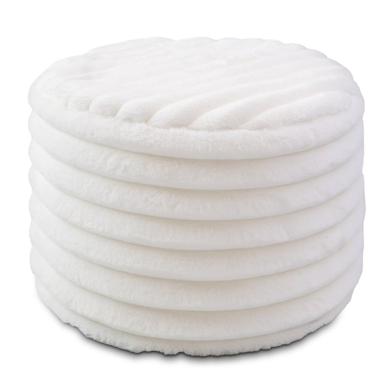 Paran 2 in Striped White Faux Fur
