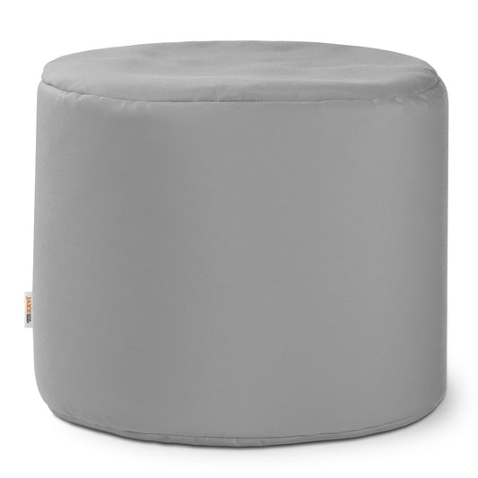 Gray ottoman on a white background