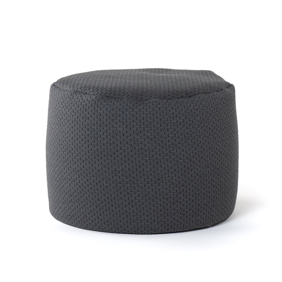 Spring Ottoman in Grey & Black Sunbrella knit