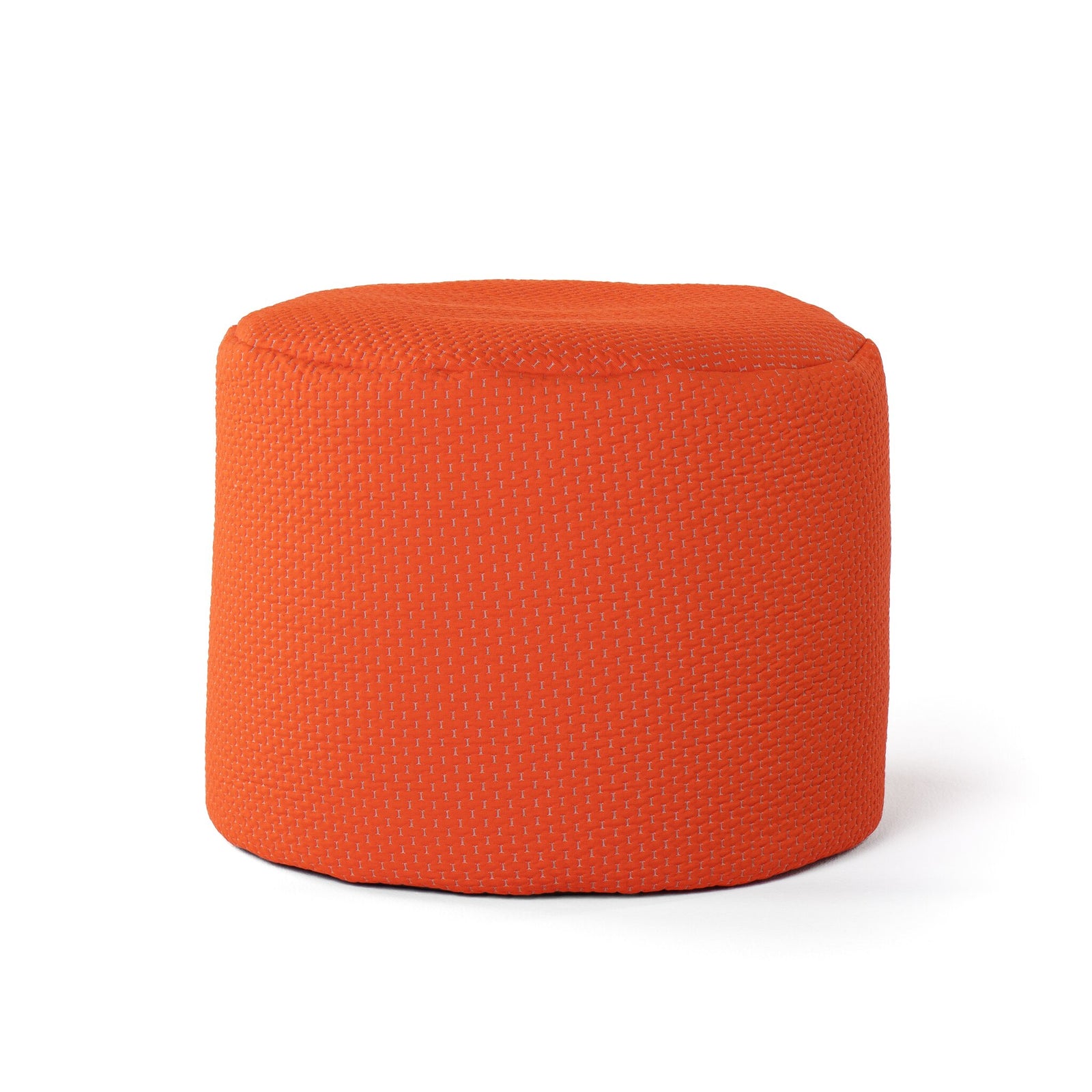 Spring Ottoman in Neon Orange Sunbrella knit