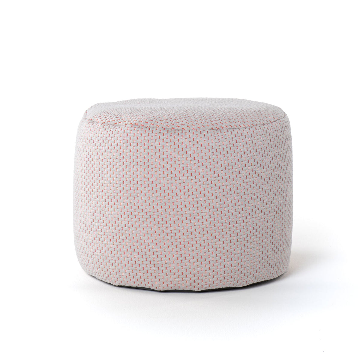 Spring Ottoman in Peaches & Cream Sunbrella knit