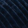 Striped Navy Faux Fur fabric swatch