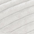 Striped White Faux Fur fabric swatch