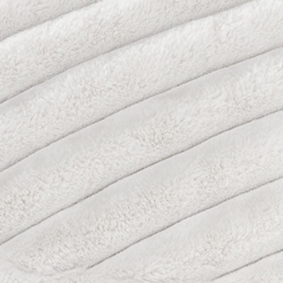 Striped White Faux Fur