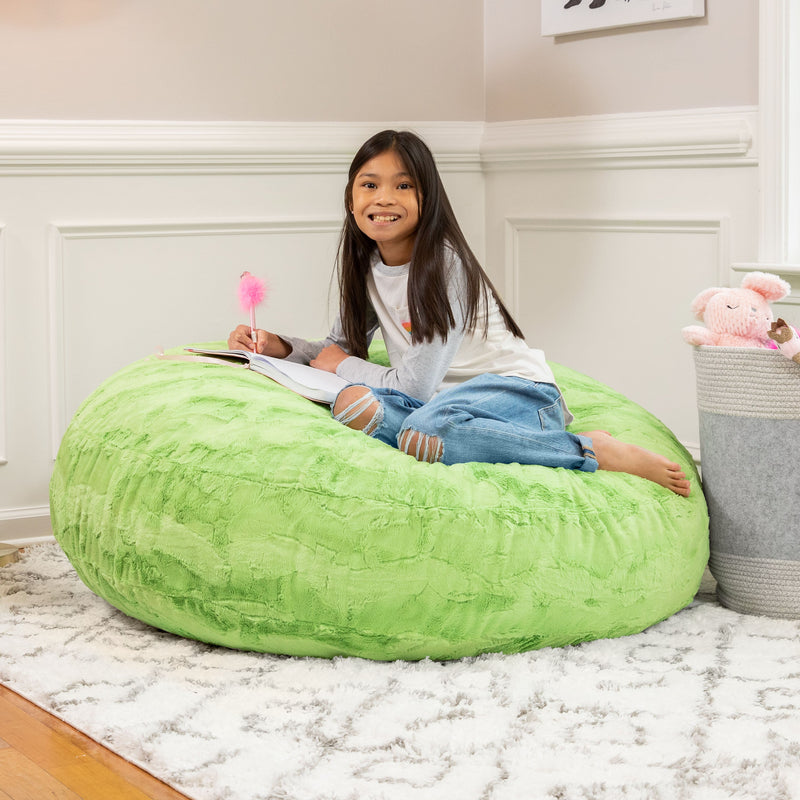 Cocoon 4 in Lime Faux Fur