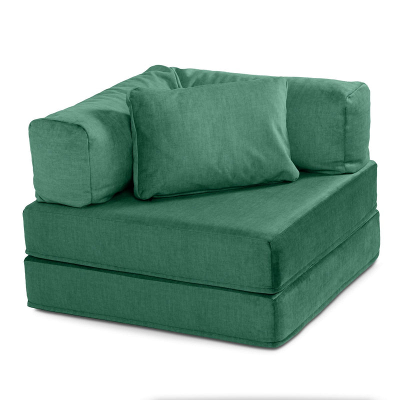 Unsofa® in Peacock Green FibreGuard Indulge Microvelvet