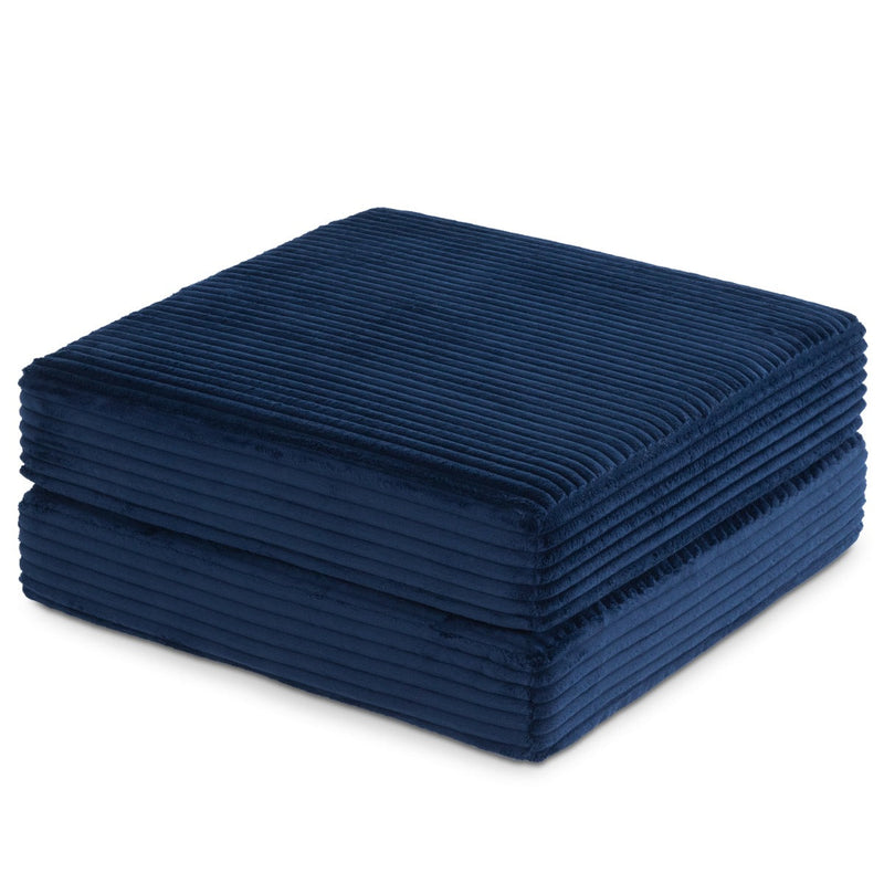 Unsofa® in Striped Navy Faux Fur